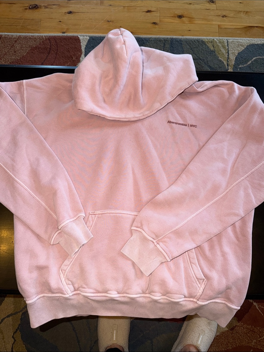Abercrombie & Fitch essentials Pink hoodie sweatshirt